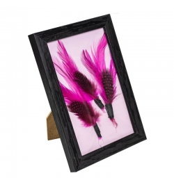 Feathers 11-13cm 3pcs - Pink/Black