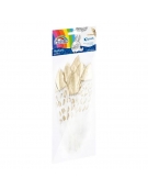 Feathers 13-19cm 8pcs - White/Gold