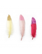 Feathers 10-15cm 10pcs - Colored with Glitter