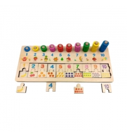 Wooden Educational 3 In 1 Matchboard