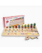 Wooden Educational 3 In 1 Matchboard