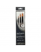 Paint Brush Set 4pcs Acrylic Round - Mont Marte