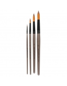 Paint Brush Set 4pcs Acrylic Round - Mont Marte