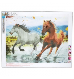 Diamond Mosaic Kit 40x50cm Horses