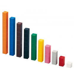 Cuisenaire Rods 74pcs Fraction Bars