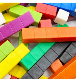 Cuisenaire Rods 74pcs Fraction Bars