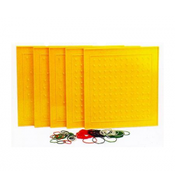 Geoboard Double Sided 27x27cm Set 5pcs