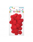 Pom poms 15mm Red 60pcs - The Littlies