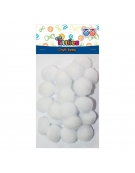 Pom poms 25mm Άσπρο 25pcs - The Littlies