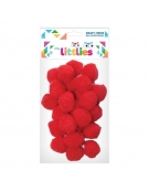 Pom poms 25mm Άσπρο 25pcs - The Littlies