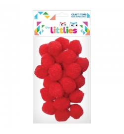 Pom poms 25mm Άσπρο 25pcs - The Littlies