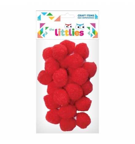 Pom poms 25mm Άσπρο 25pcs - The Littlies