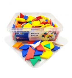 Plastic Pattern Blocks 5mm 250pcs Storage Box