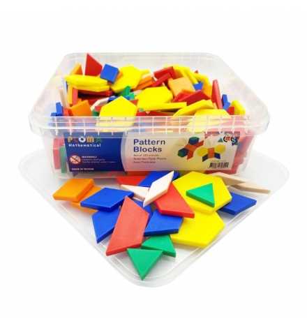 Γεωμετρικά Σχήματα 5mm (Pattern Blocks) 250pcs σε κουτί