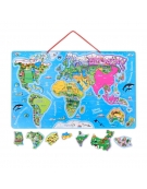 Magnetic Puzzle Board 55x34cm "Map of the World"