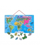 Magnetic Puzzle Board 55x34cm "Map of the World"