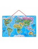 Magnetic Puzzle Board 55x34cm "Map of the World"