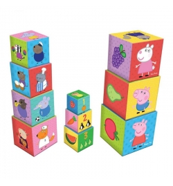 Εκπαιδευτικοί κύβοι πύργοι 10pcs Peppa Pig - Luna