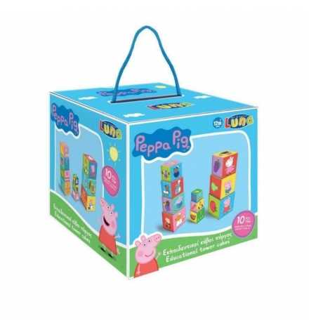 Εκπαιδευτικοί κύβοι πύργοι 10pcs Peppa Pig - Luna