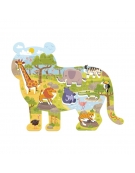 Shaped Puzzle Jungle Animals 48pcs - Luna