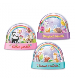 Glitter Rainbow Snow Domes Set