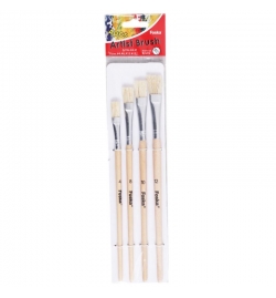 Paint Brush Set 4pcs Flat Artist - Foska