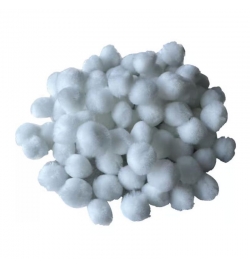 Pom poms 20mm άσπρο 60pcs