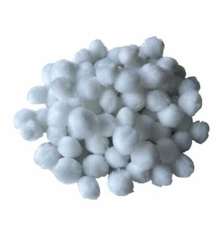 Pom poms 20mm άσπρο 60pcs