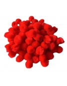 Pom poms 20mm κόκκινο 60pcs