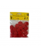 Pom poms 20mm κόκκινο 60pcs