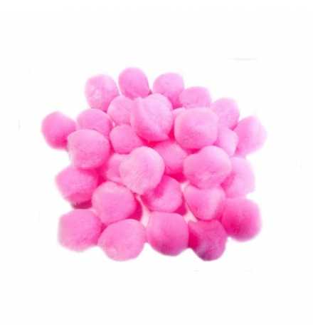 Pom poms 20mm ροζ 60pcs