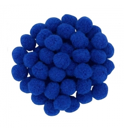 Pom poms 20mm μπλε 60pcs