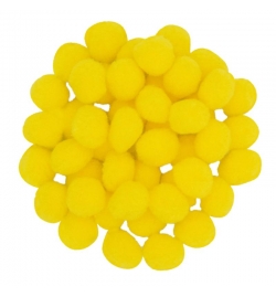 Pom poms 20mm κίτρινο 60pcs