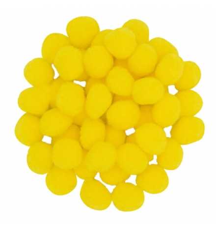 Pom poms 20mm κίτρινο 60pcs