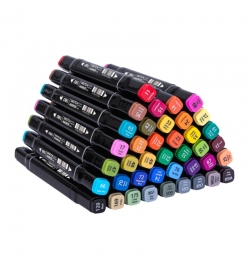 Dual-tip Sketch Markers 40 colors Deli