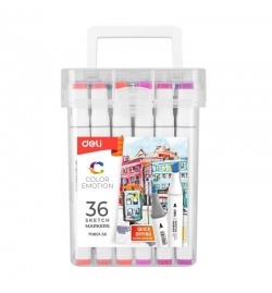 Dual-Tip Sketch Markers 36 Colors Deli