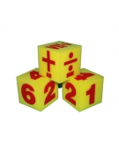 Soft Foam Dice 125mm with Numbers and Math Symbols (Set of 3)