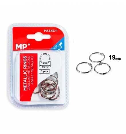 Μεταλλικός κρίκος ανοιγόμενος 19mm σετ 8pcs