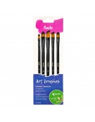 Paint Brush Set 5pcs artistic Nylon Fiorello