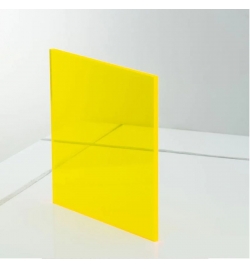 acrylic 3mm 10x15cm Yellow Transparent