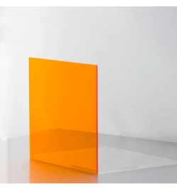 acrylic 3mm 10x15cm Orange Transparent