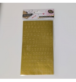 Self Adhesive Letters & Numbers mini 10mm Gold