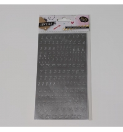 Self Adhesive Letters & Numbers mini 10mm Sylver