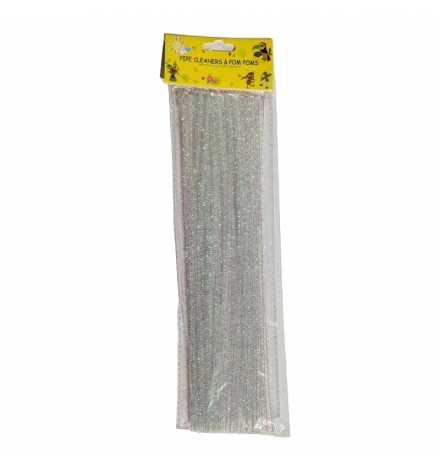 Pipe Cleaners 30cm 50pcs Metallic White