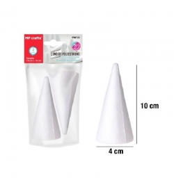 Polystyrene Cone 4x10cm 2pcs