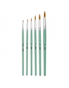 Paint Brush set 6pcs Golden Polymide Short Round - Pebeo