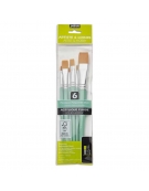 Paint Brush set 6pcs Golden Taklon Short Flat  - Pebeo